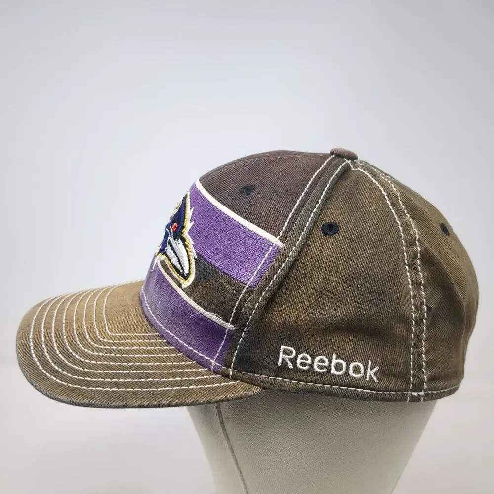 Baltimore Ravens NFL Reebok Cap Brown Purple XL Equipment Patch Logo Flex Hat